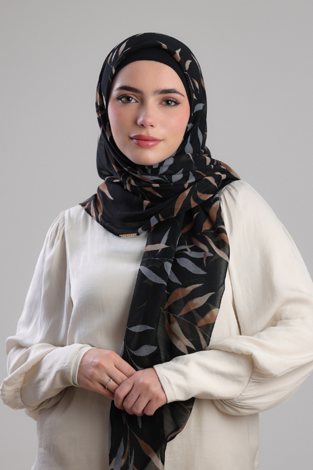 Black Jungle - Printed Plus Crinkled Chiffon