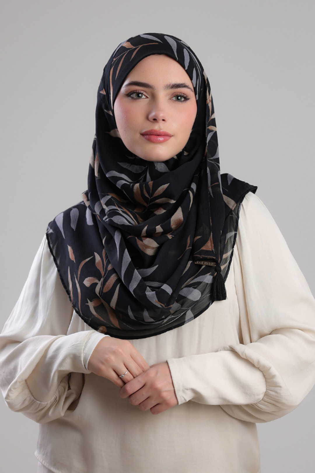 Black Jungle - Printed Plus Crinkled Chiffon