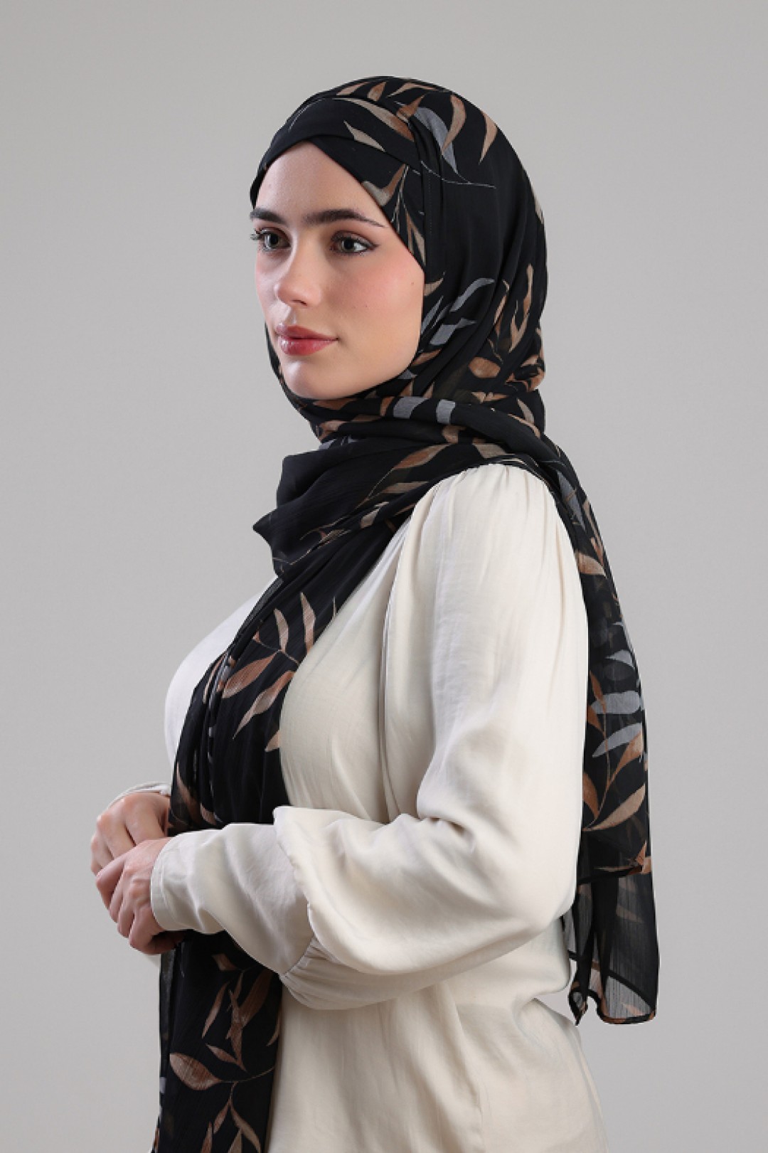 Black Jungle - Printed Plus Crinkled Chiffon