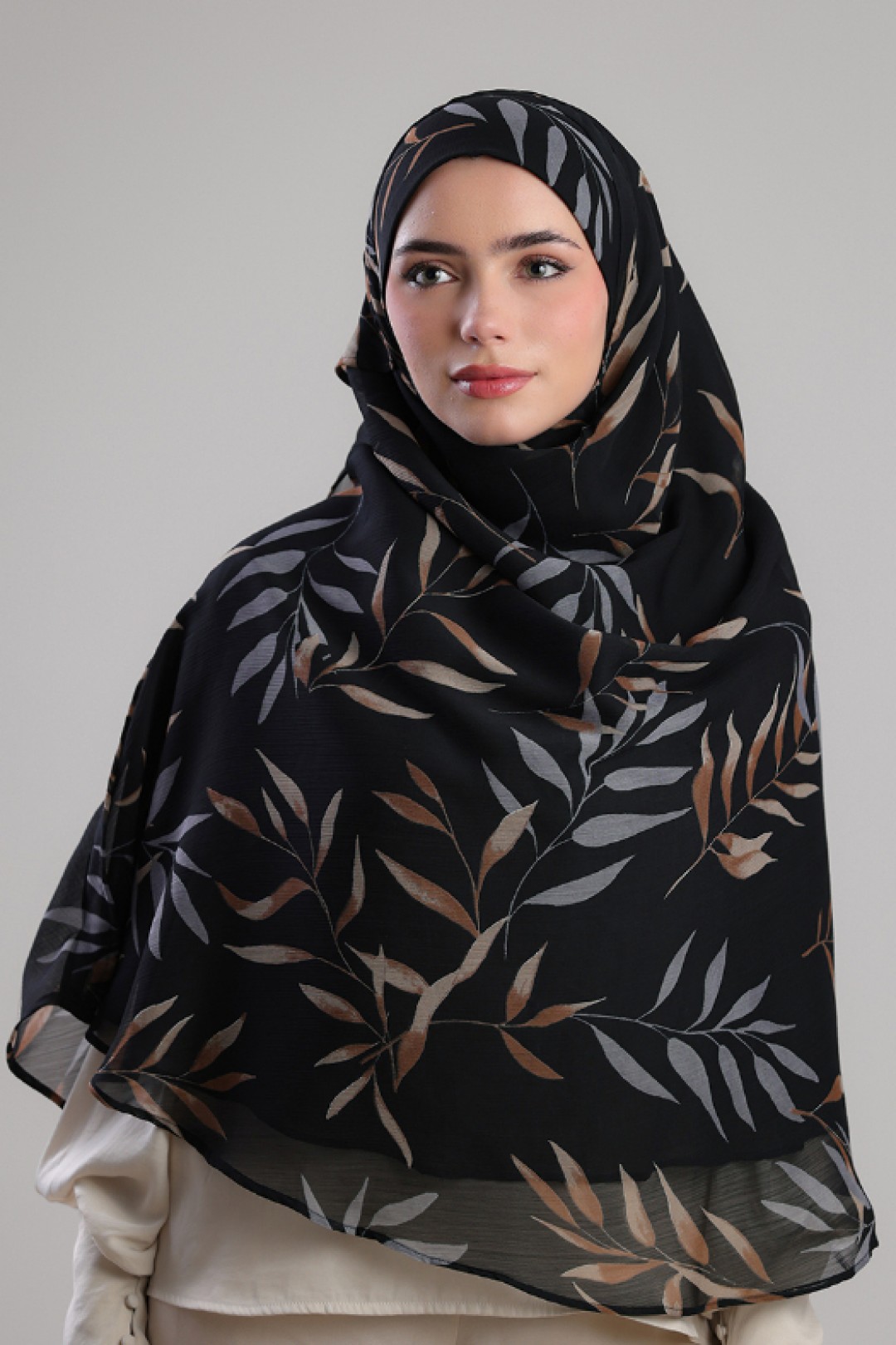 Black Jungle - Printed Plus Crinkled Chiffon