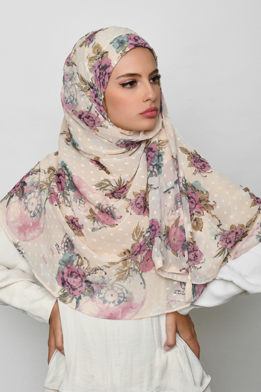 Blast From The Past - Mosaic Butti Chiffon - Face Mask