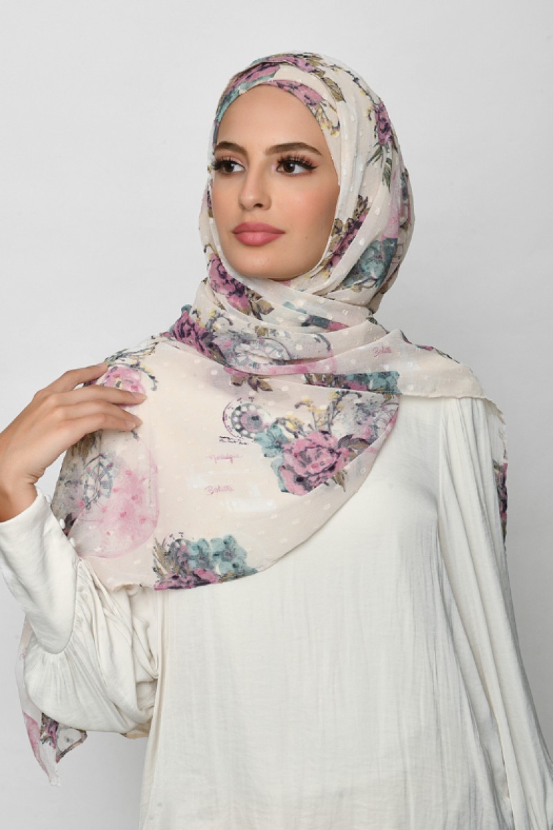 Blast From The Past - Mosaic Butti Chiffon - Face Mask