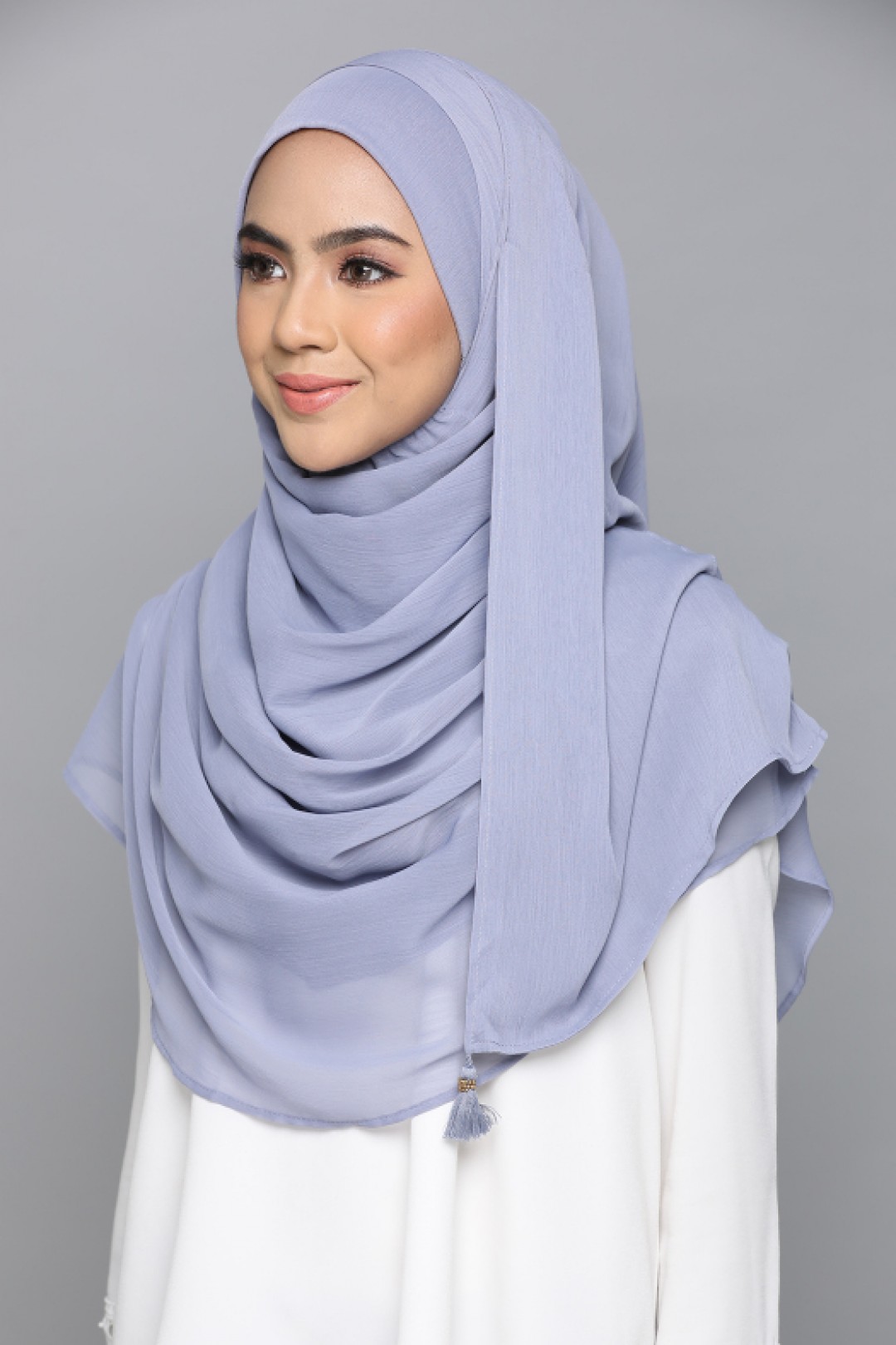 Blue Granite - Plain Smooth Chiffon