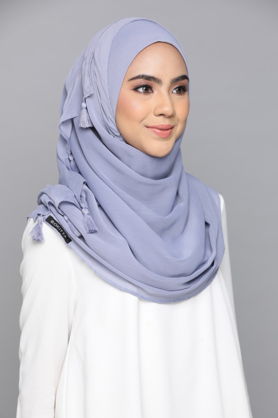 Blue Granite - Plain Smooth Chiffon