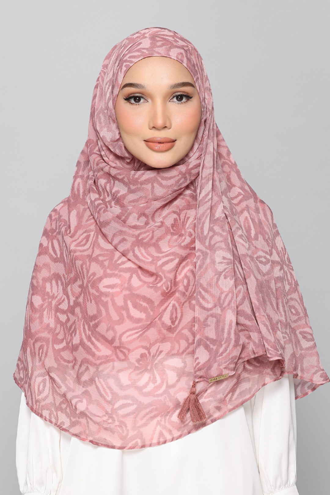 Blushwood Leaf - Printed Plus Crinkled Chiffon