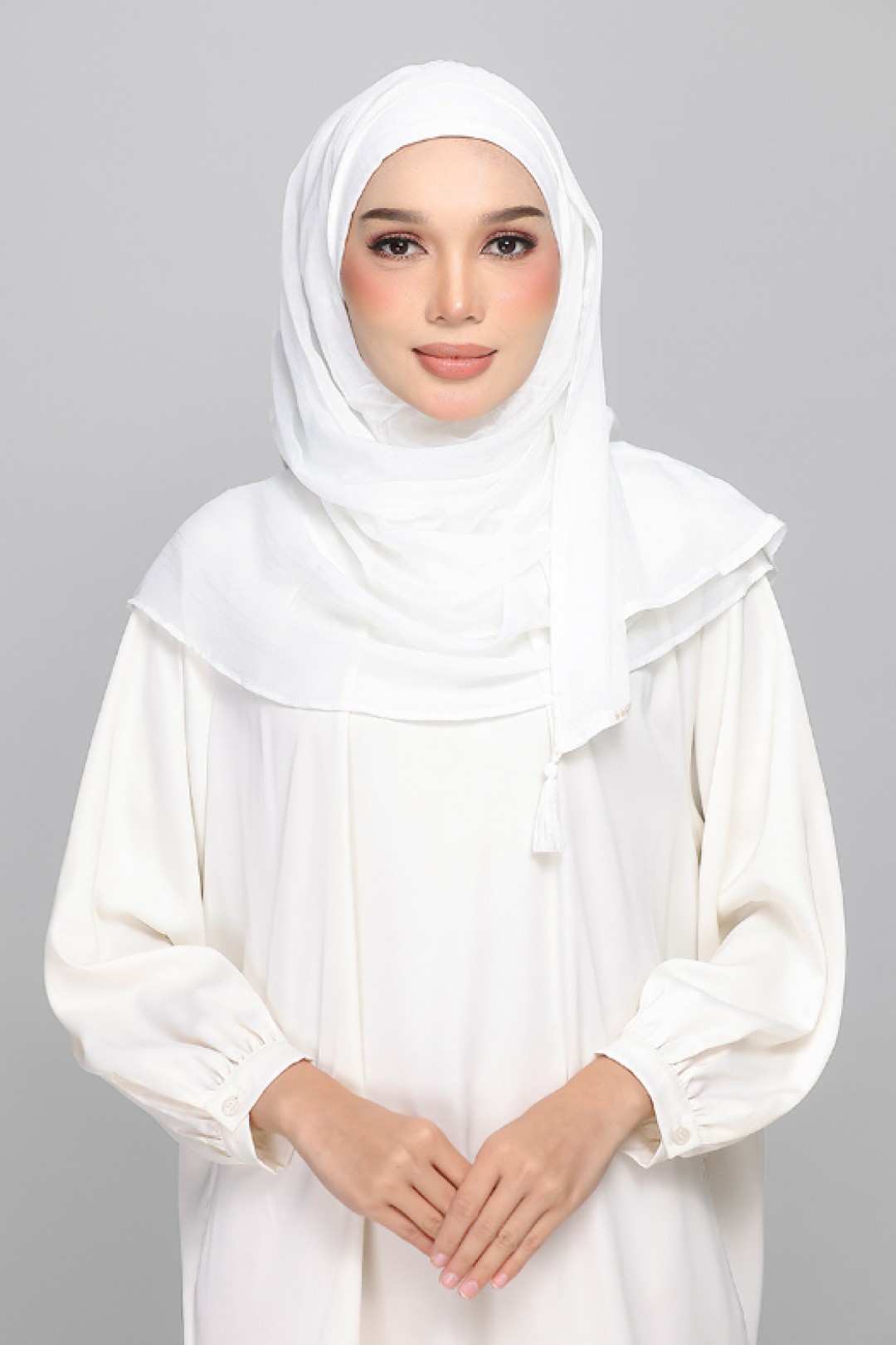 Bright White - BASICS Plain Lite Chiffon