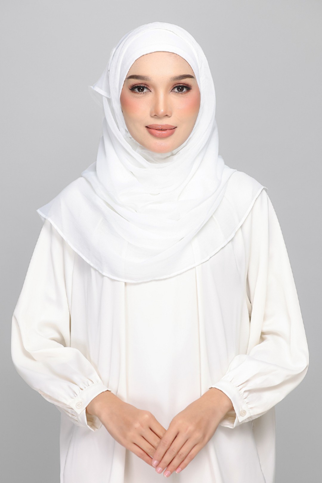 Bright White - BASICS Plain Lite Chiffon
