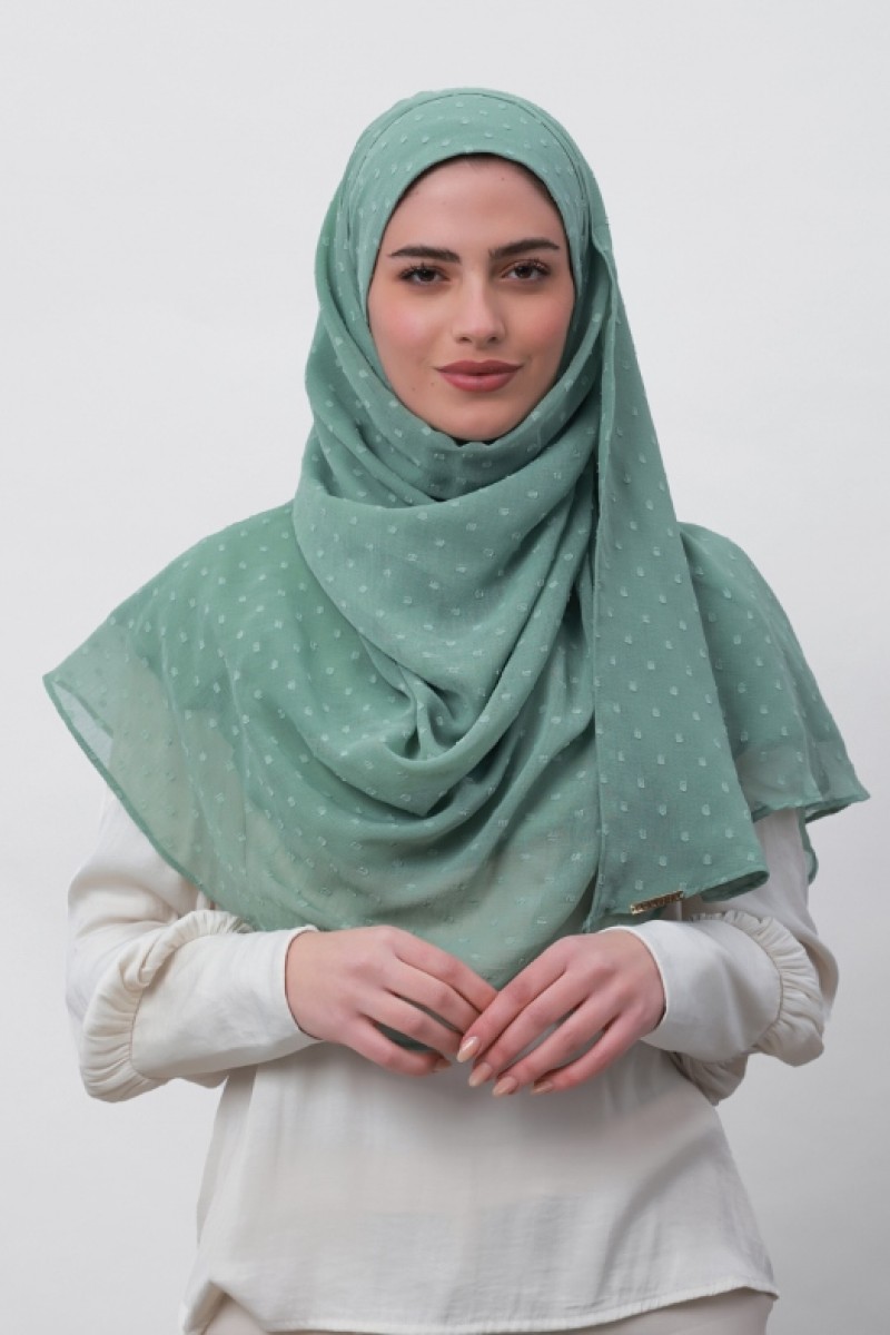 Sage Green - Mosaic Butti Chiffon