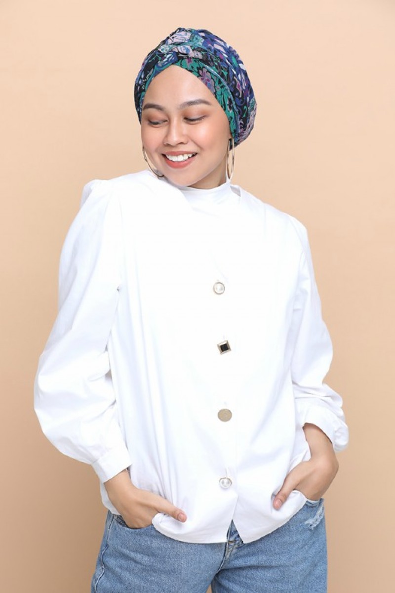 Shahrayar Blue - Mini's & Capshawl