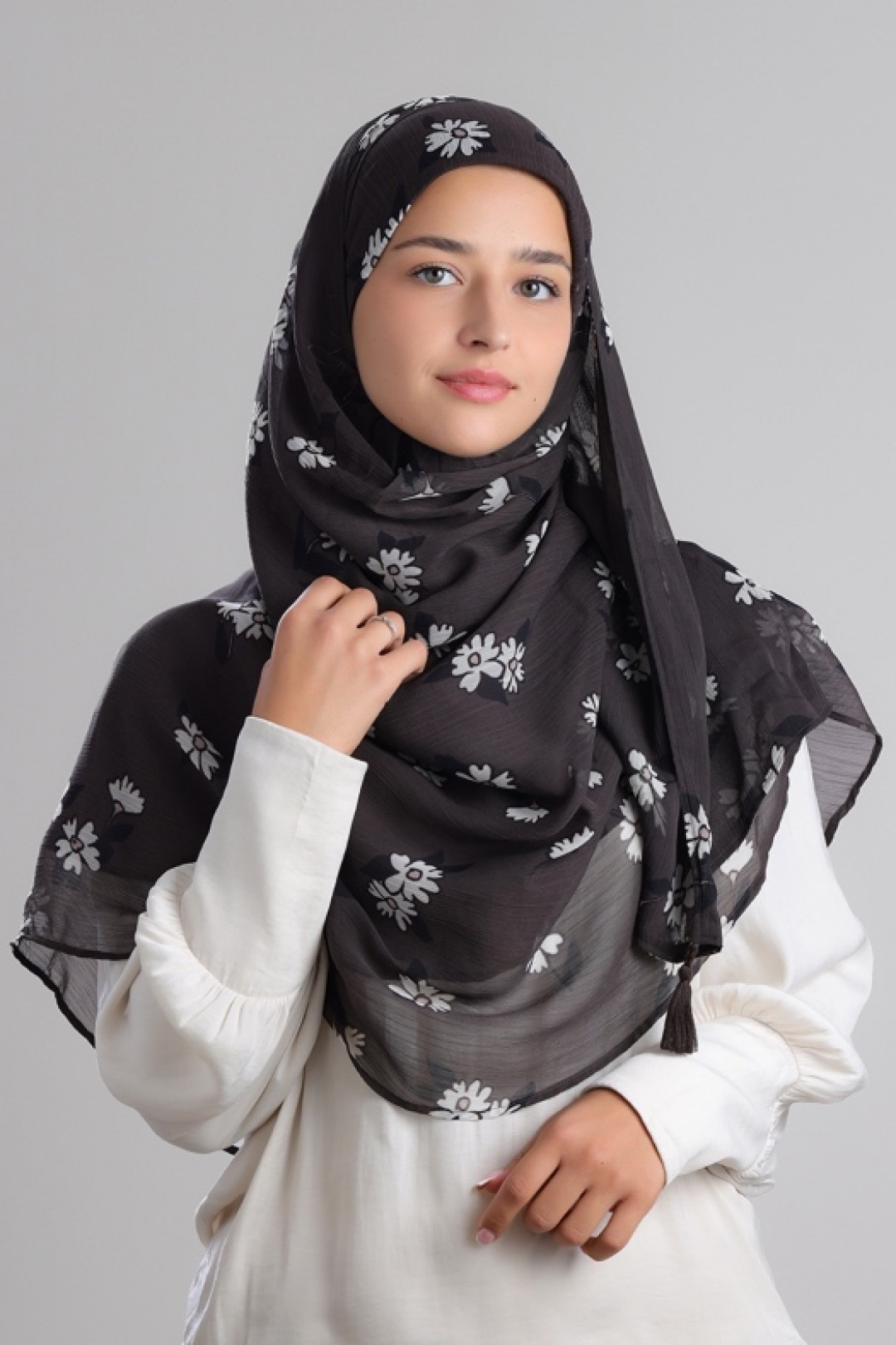 Chocodaze - Printed Plus Crinkled Chiffon