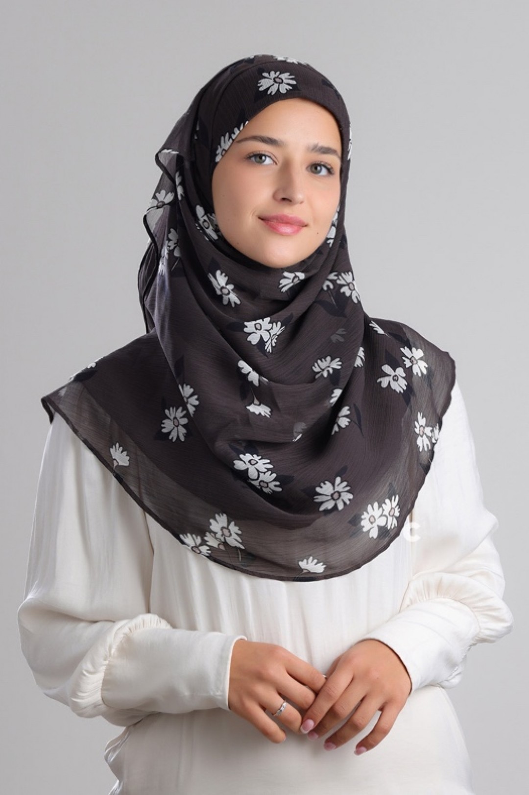 Chocodaze - Printed Plus Crinkled Chiffon