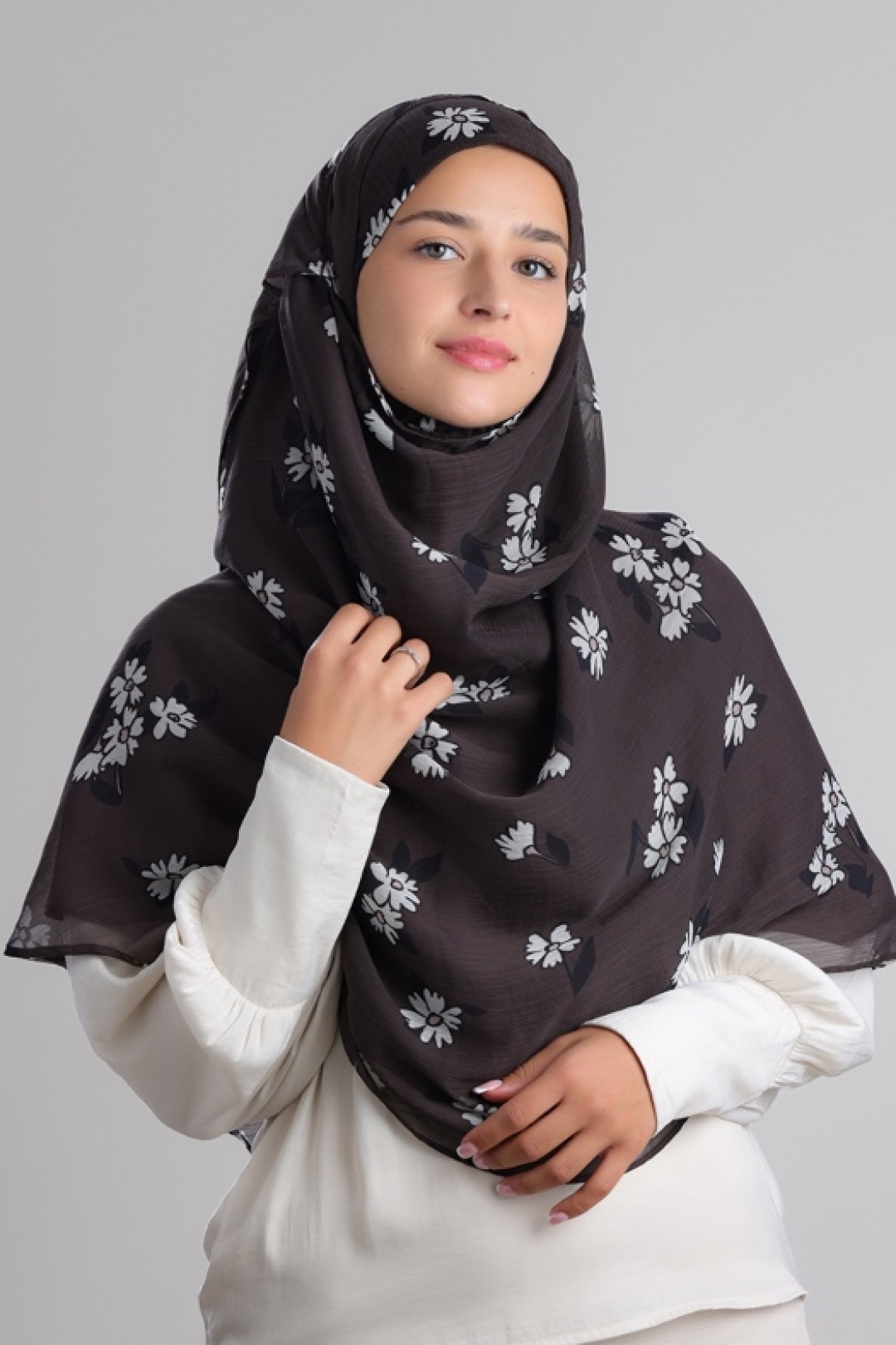 Chocodaze - Printed Plus Crinkled Chiffon
