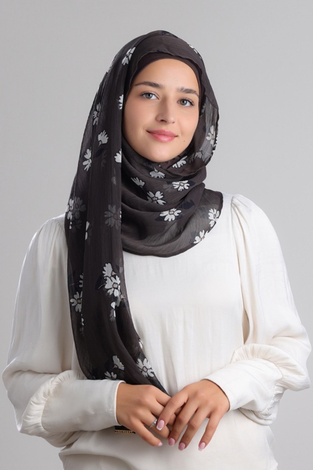 Chocodaze - Printed Plus Crinkled Chiffon