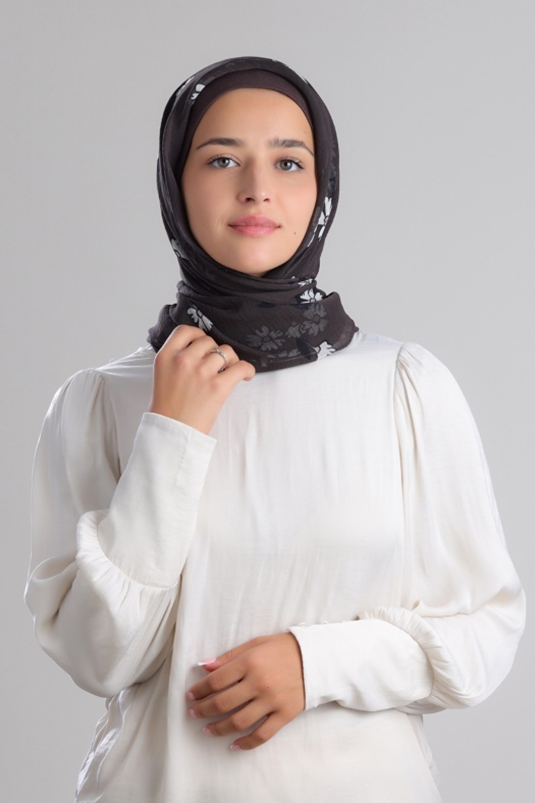 Chocodaze - Printed Plus Crinkled Chiffon