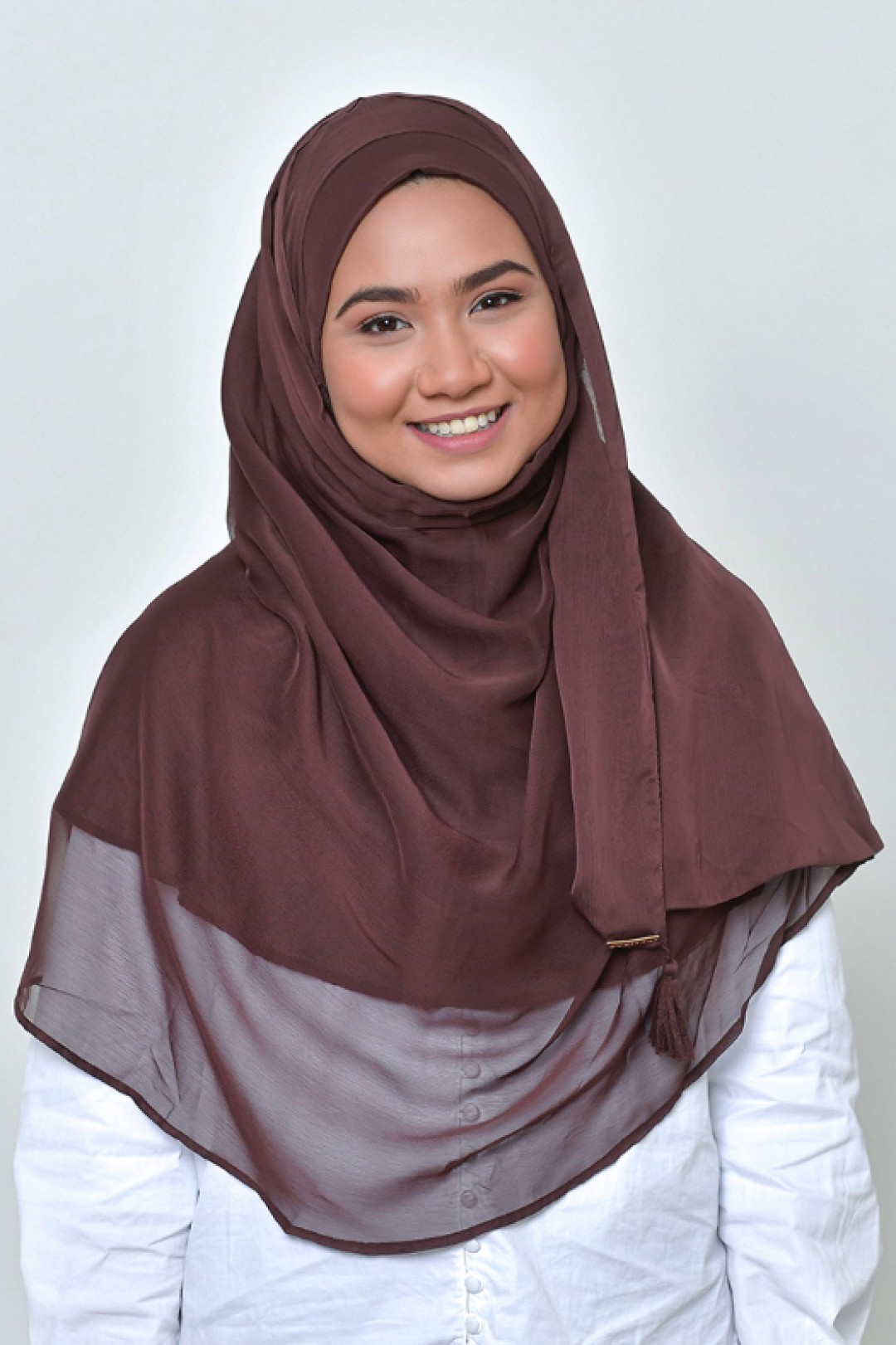 Chocolate - BASICS Plain Lite Chiffon