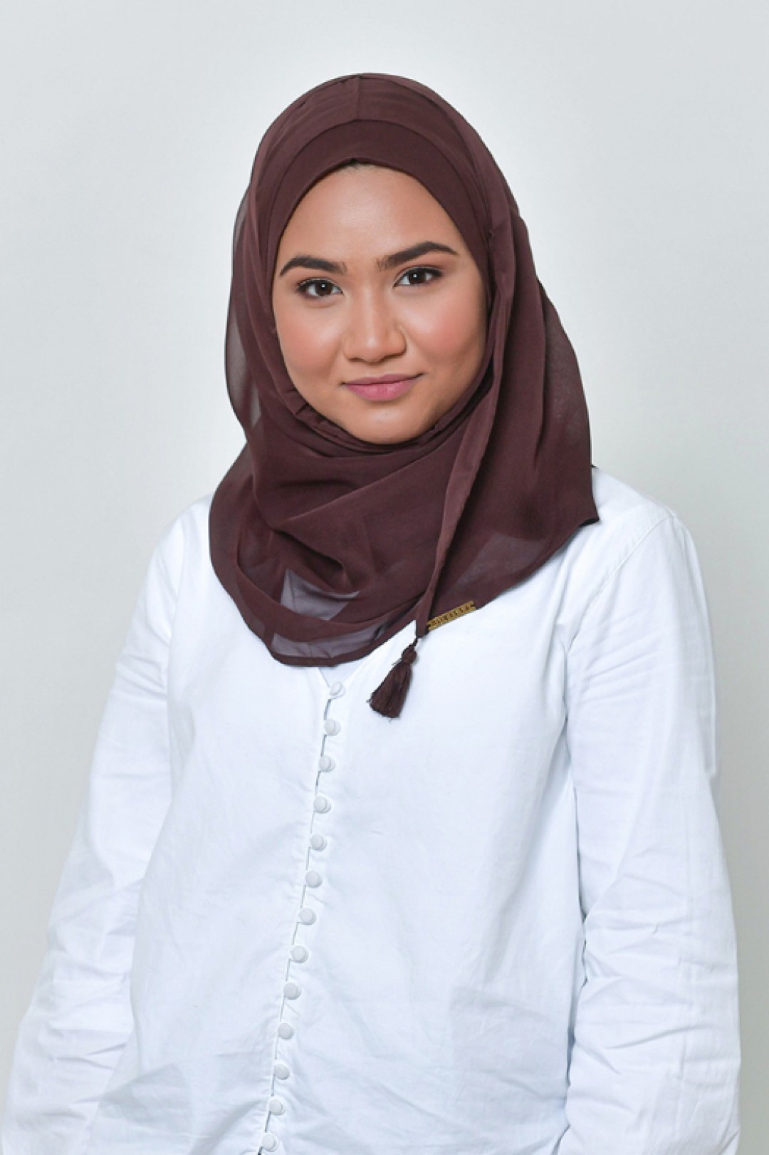 Chocolate - BASICS Plain Lite Chiffon