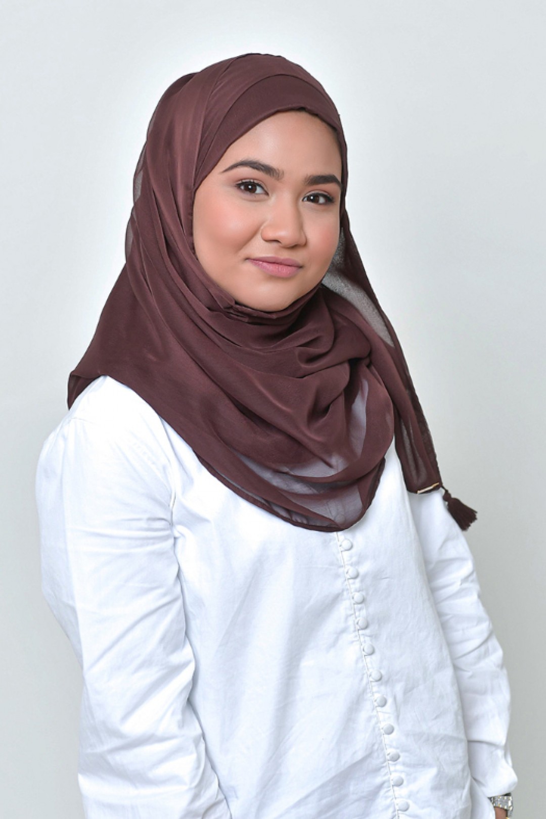 Chocolate - BASICS Plain Lite Chiffon
