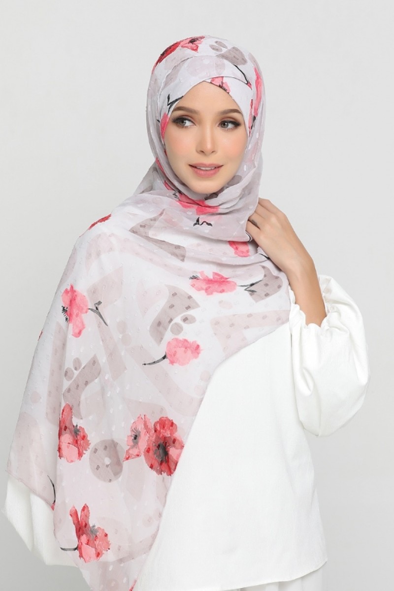 Classic Poppy - Printed Mosaic Butti Chiffon