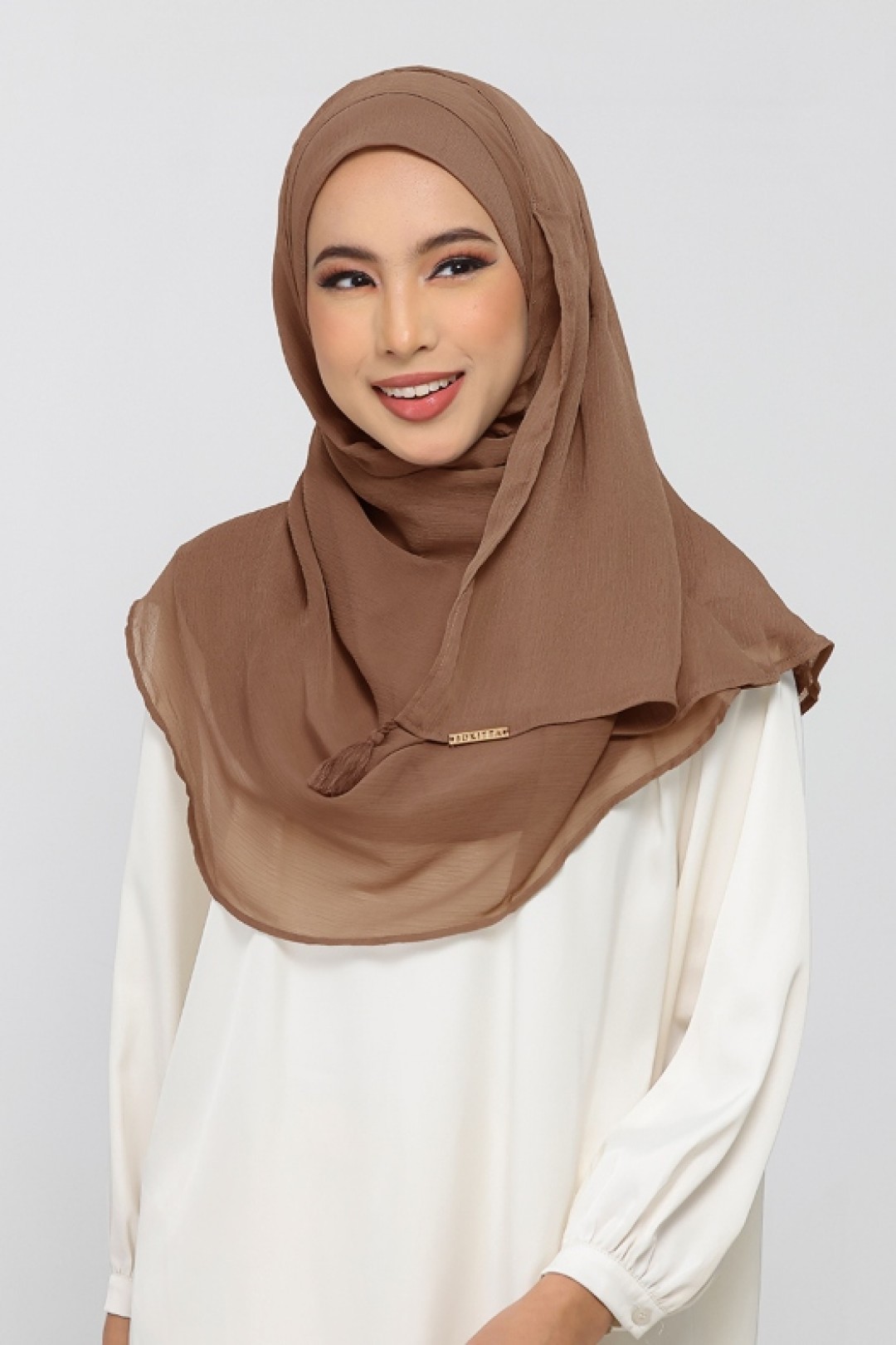 Clay - Plain Crinkled Chiffon