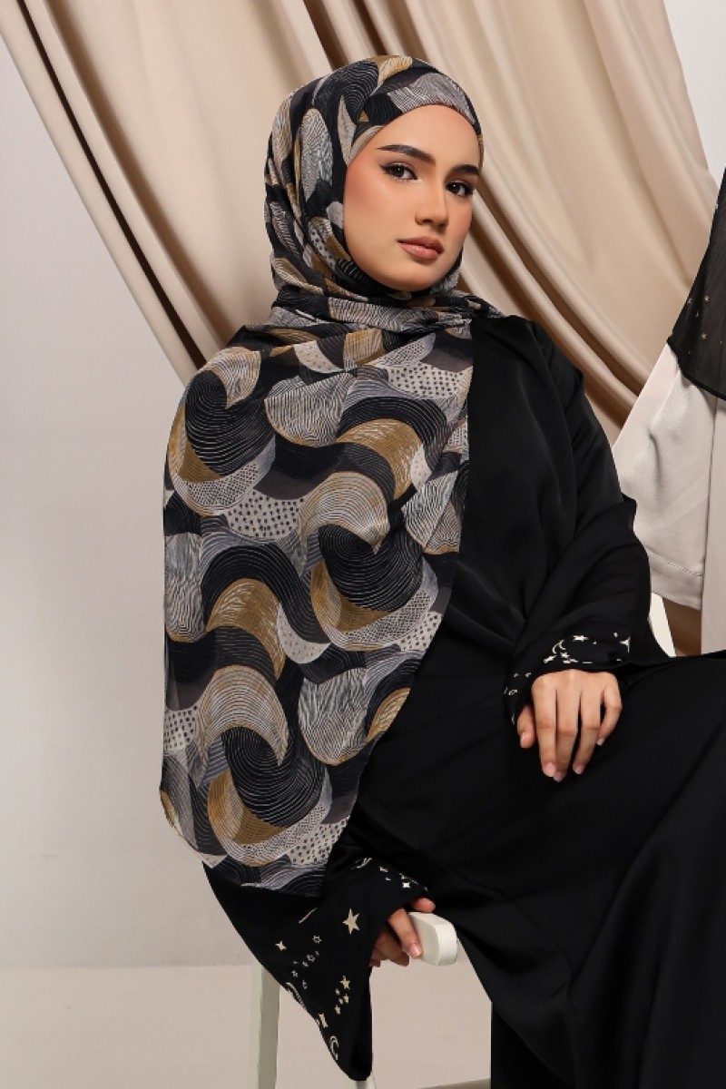 Hilal - Printed Plus Crinkled Chiffon