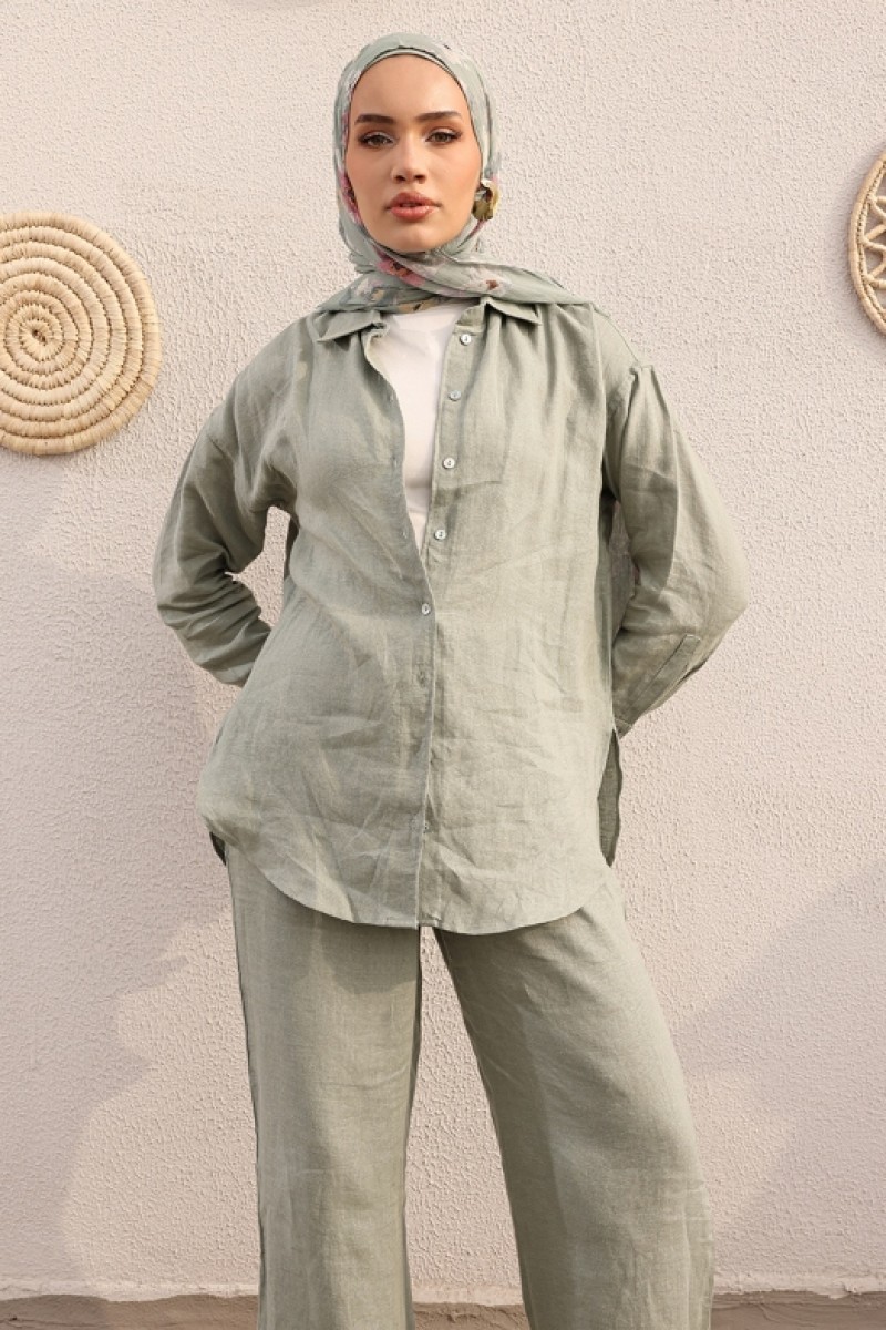 Sage - Plain Premium Linen