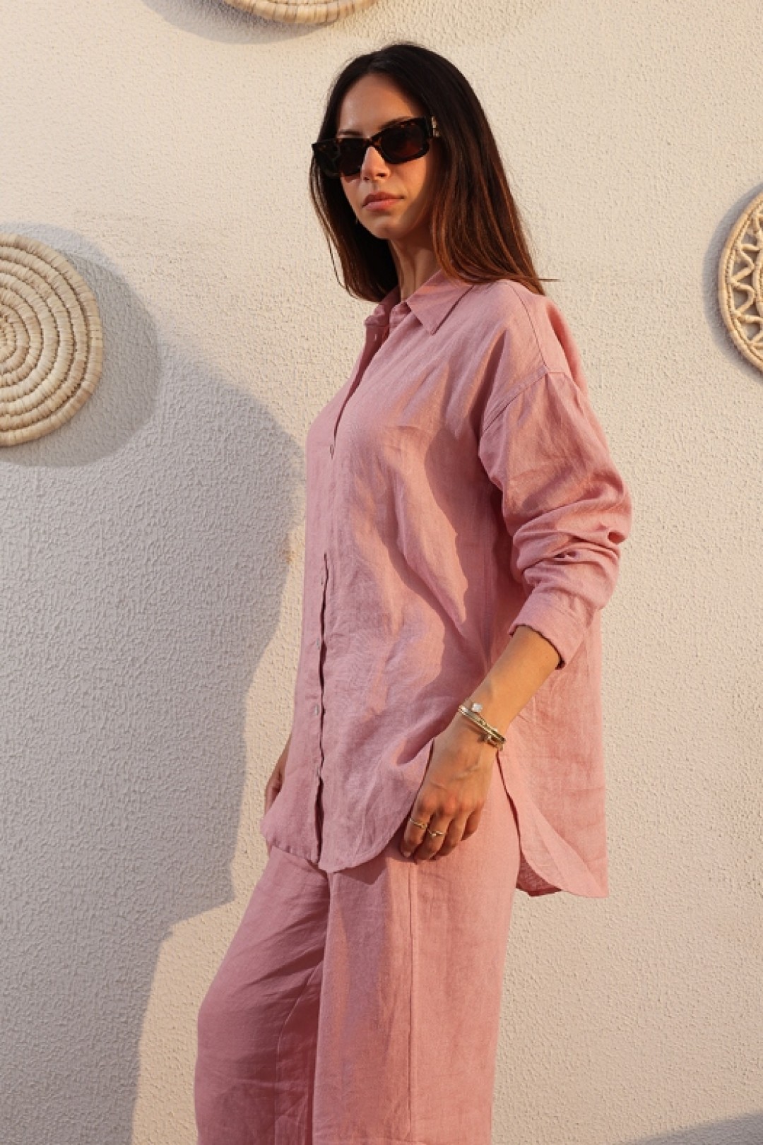 Pink - Plain Premium Linen