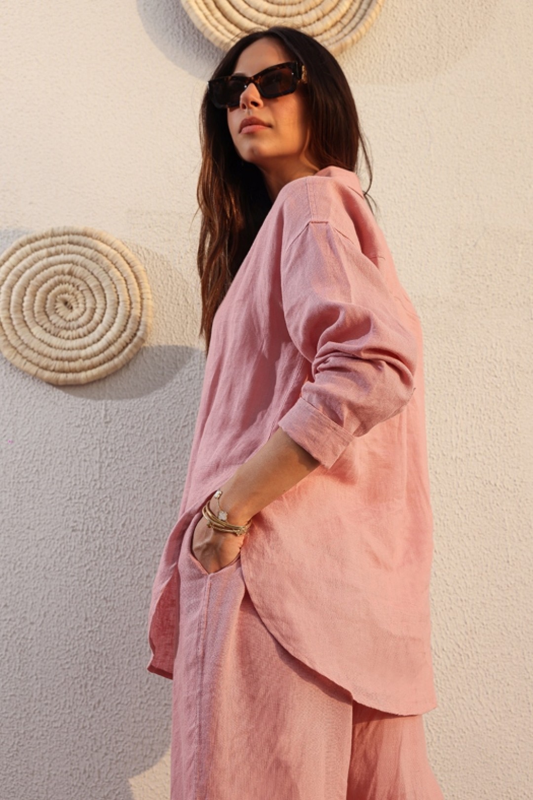 Pink - Plain Premium Linen