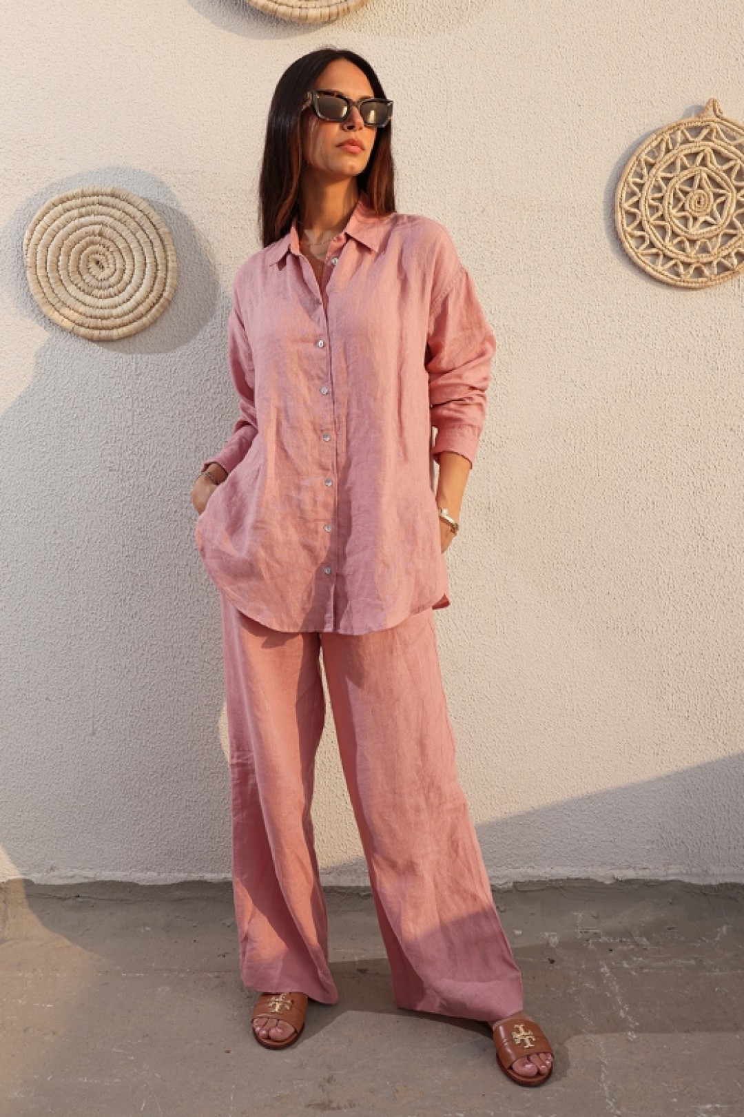 Pink - Plain Premium Linen