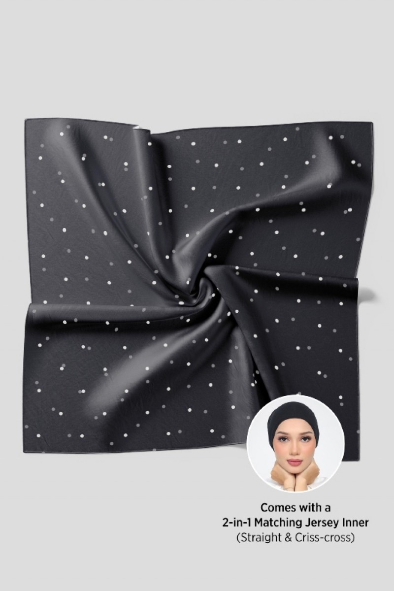 Classic Polka - Printed Plus Crinkled Chiffon