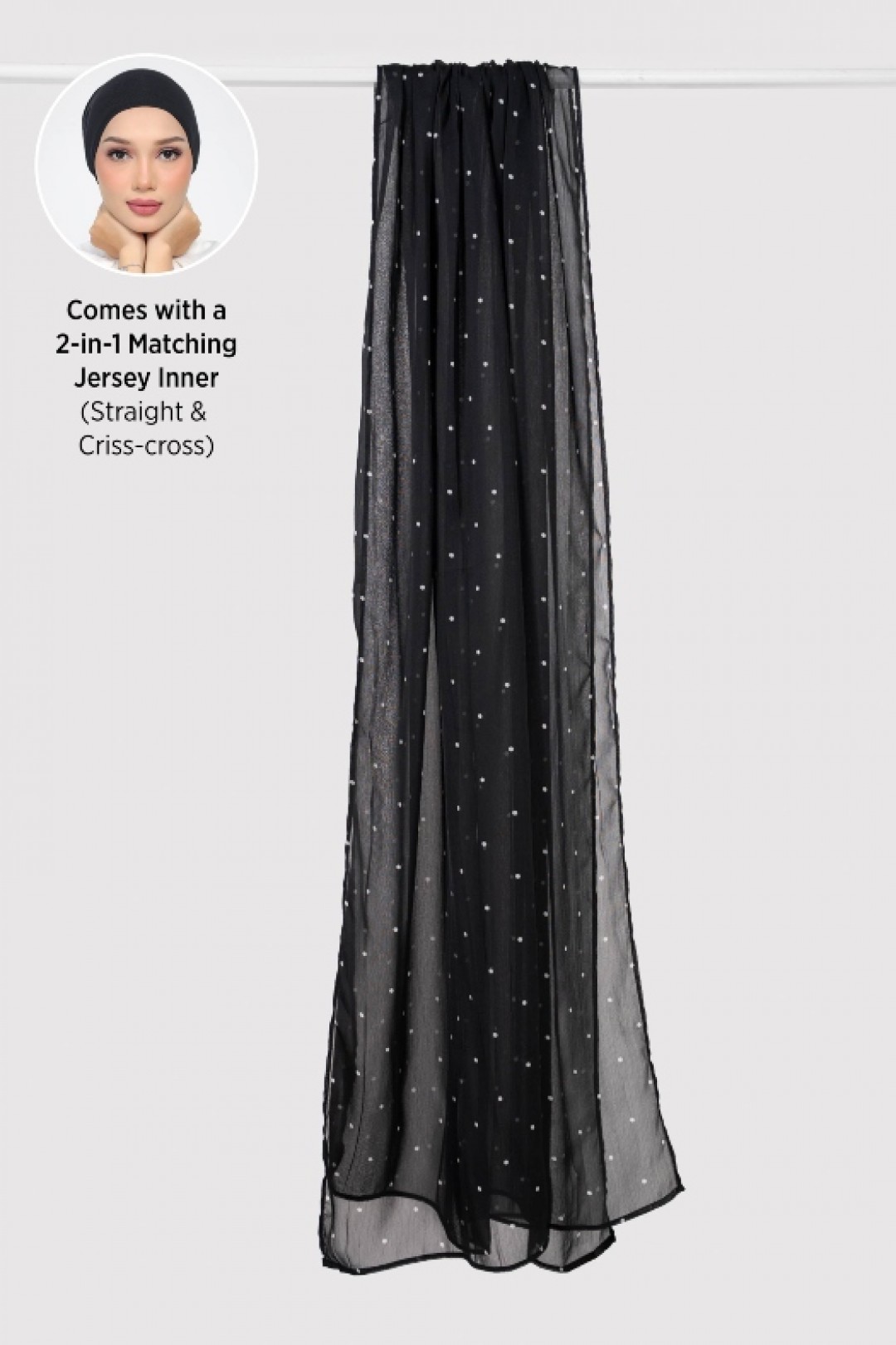Classic Polka - Printed Plus Crinkled Chiffon