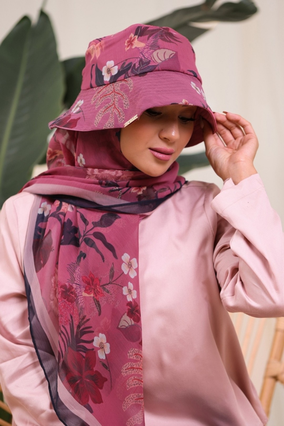 Crimson Tide - Printed Crinkled Chiffon