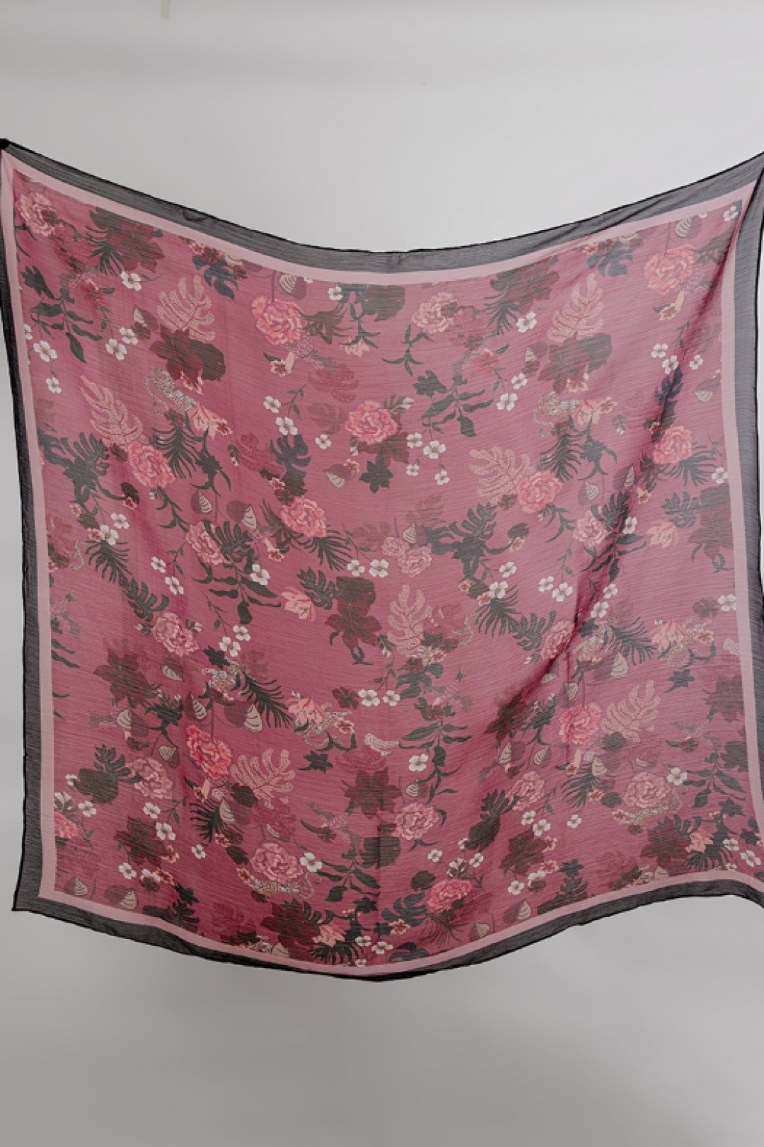 Crimson Tide - Printed Crinkled Chiffon