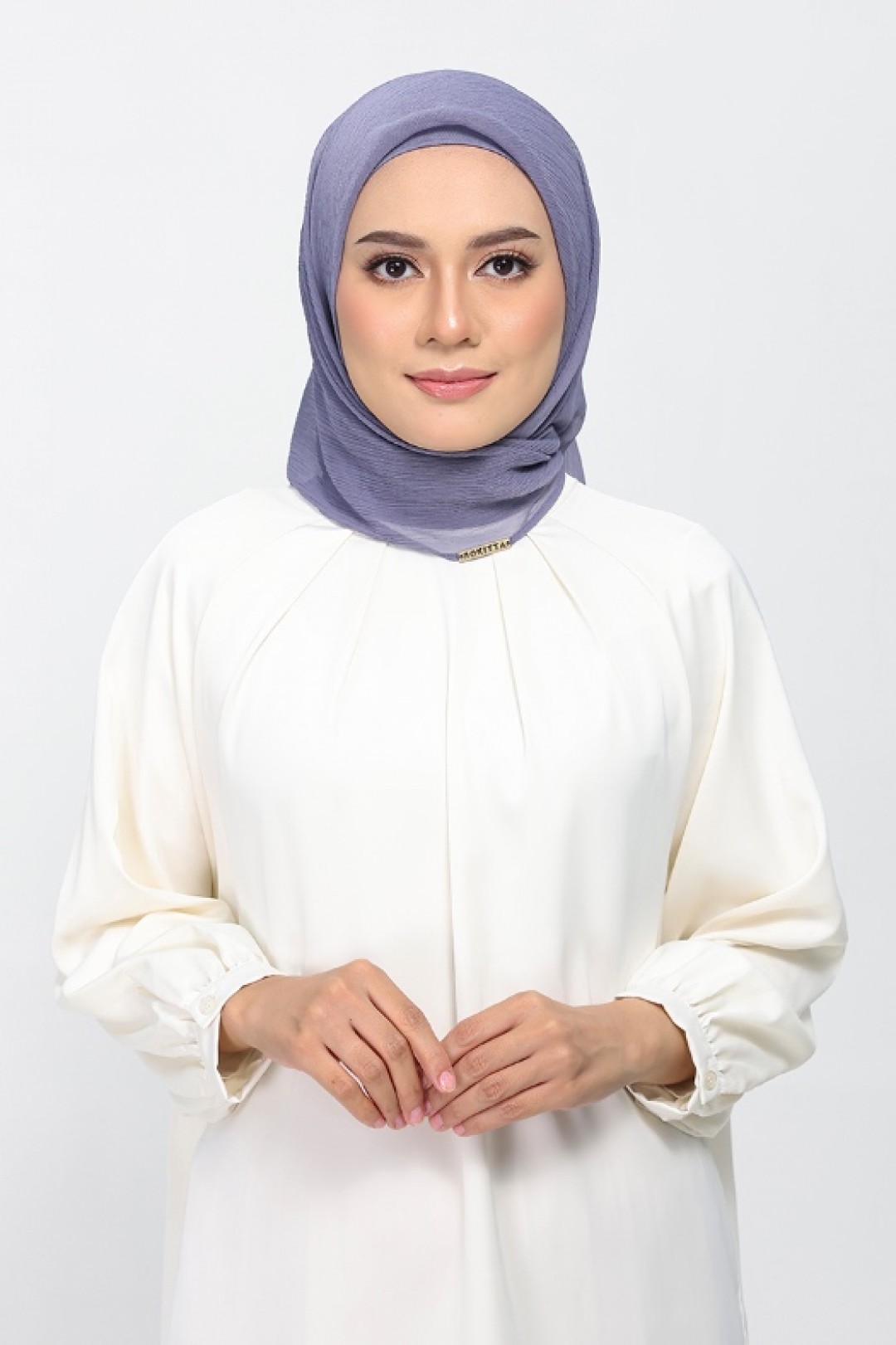 Crown Blue - Plain Crinkled Chiffon