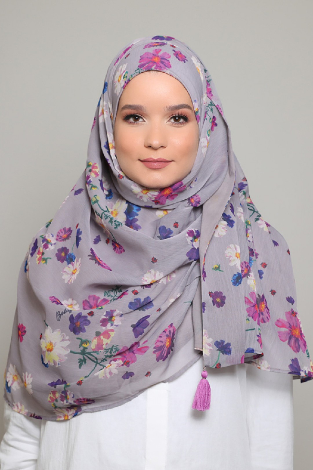 Daisies Ashes - Printed Smooth Chiffon