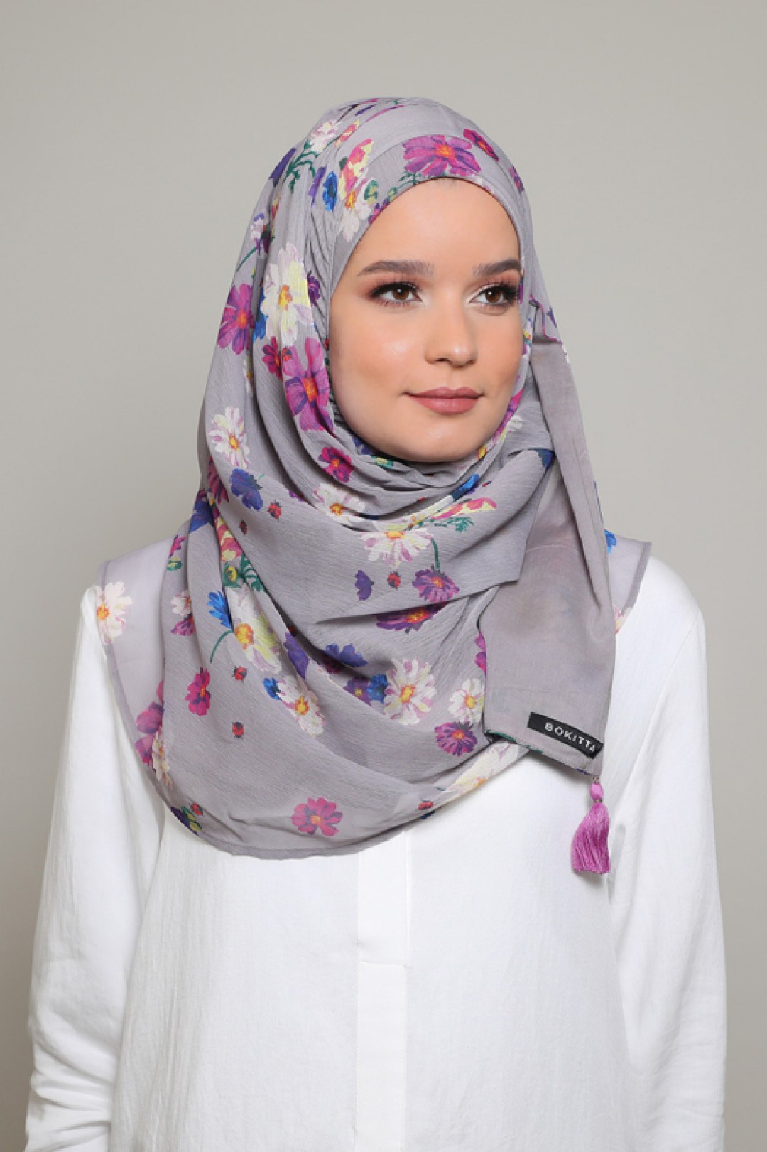 Daisies Ashes - Printed Smooth Chiffon