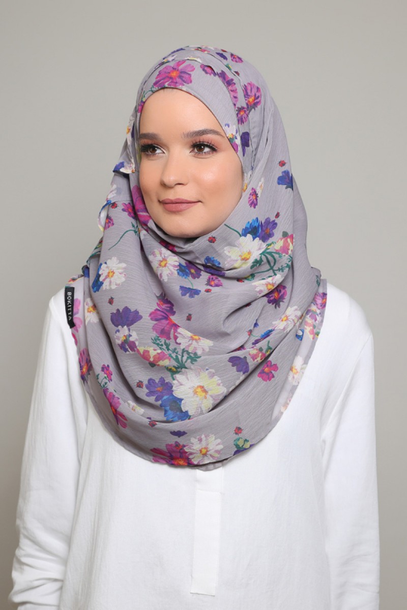 Daisies Ashes - Printed Smooth Chiffon