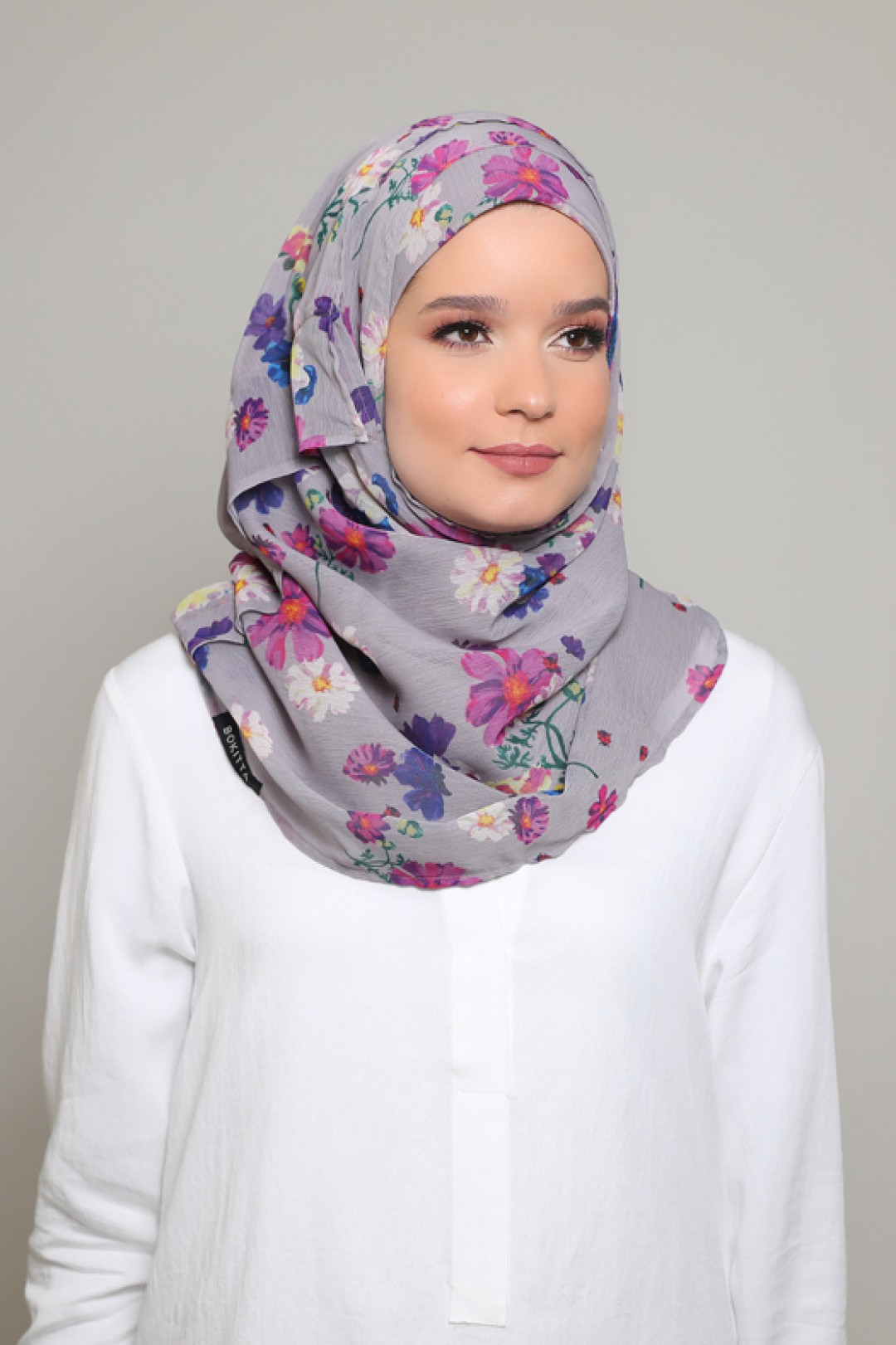 Daisies Ashes - Printed Smooth Chiffon