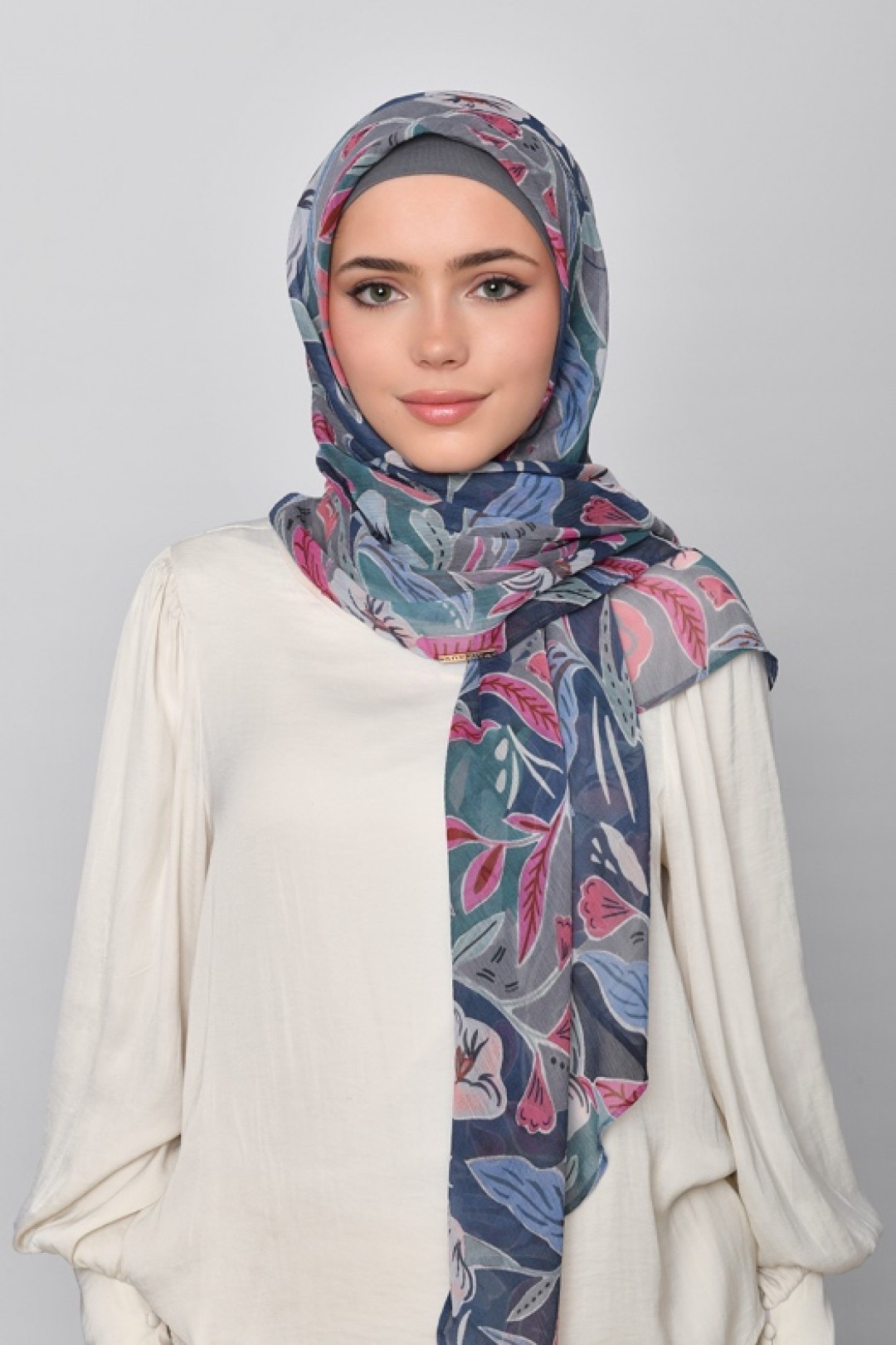 Deco Flower - Printed Crinkled Chiffon