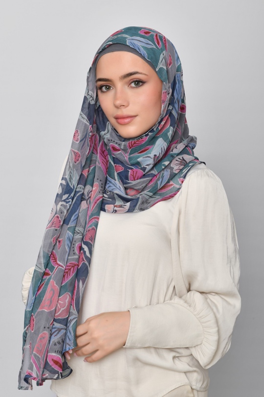 Deco Flower - Printed Crinkled Chiffon