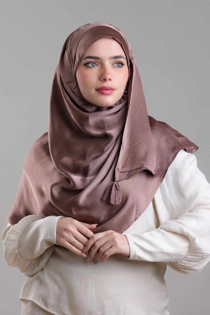 Deep Taupe - Plain Matte Satin