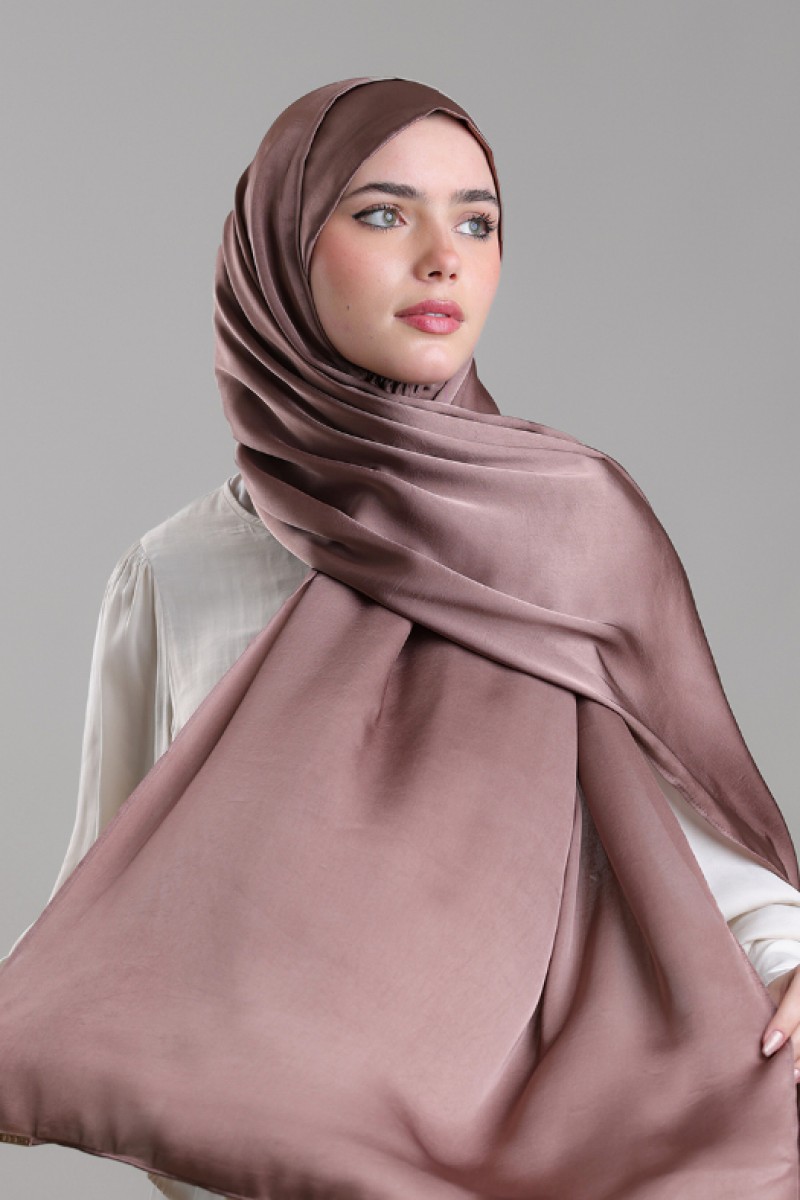 Deep Taupe - Plain Matte Satin