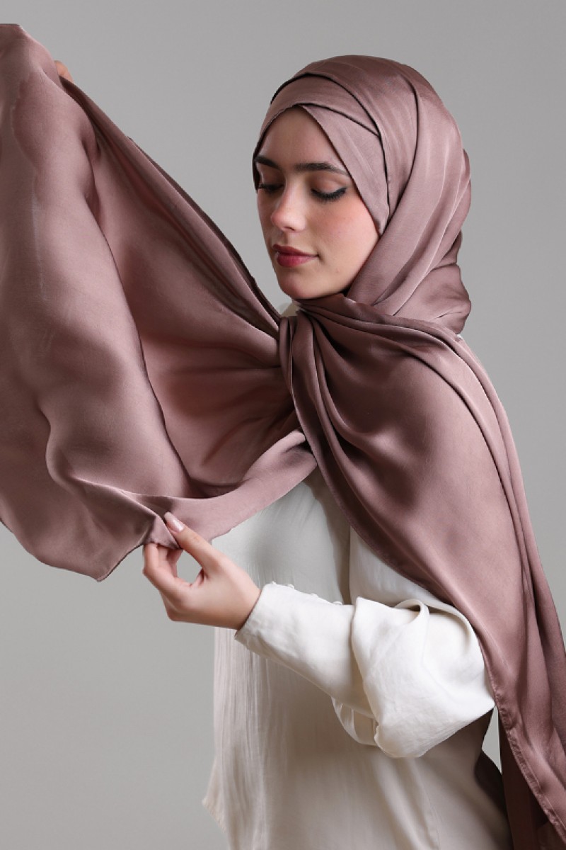 Deep Taupe - Plain Matte Satin