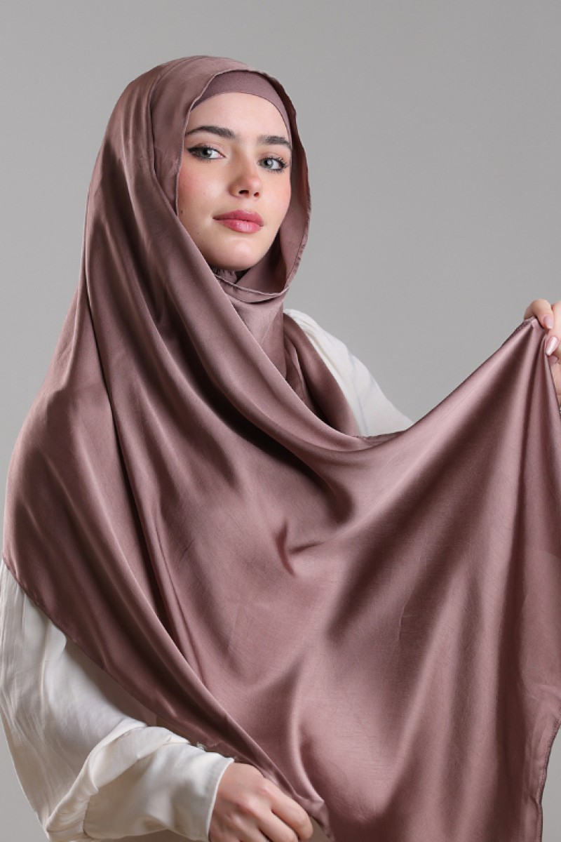 Deep Taupe - Plain Matte Satin