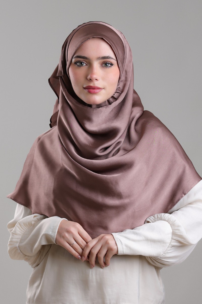 Deep Taupe - Plain Matte Satin