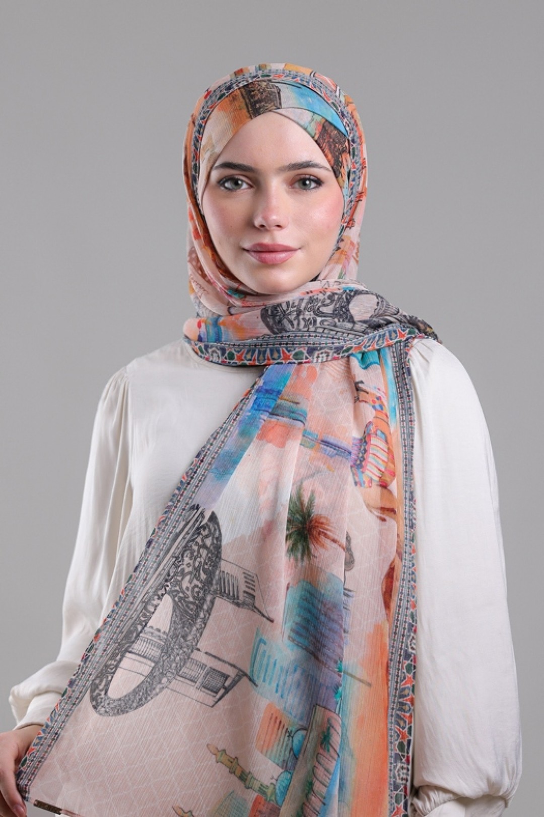 Dubai - Printed Crinkled Chiffon