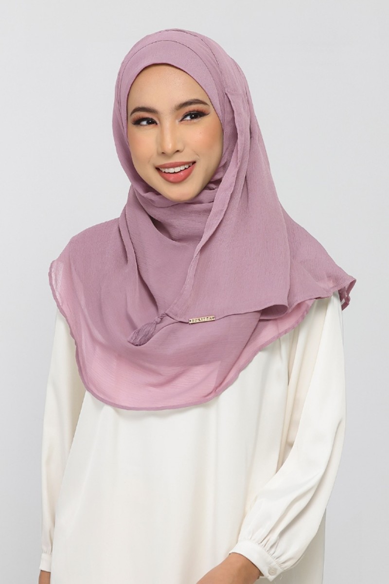 Elderberry - Plain Crinkled Chiffon