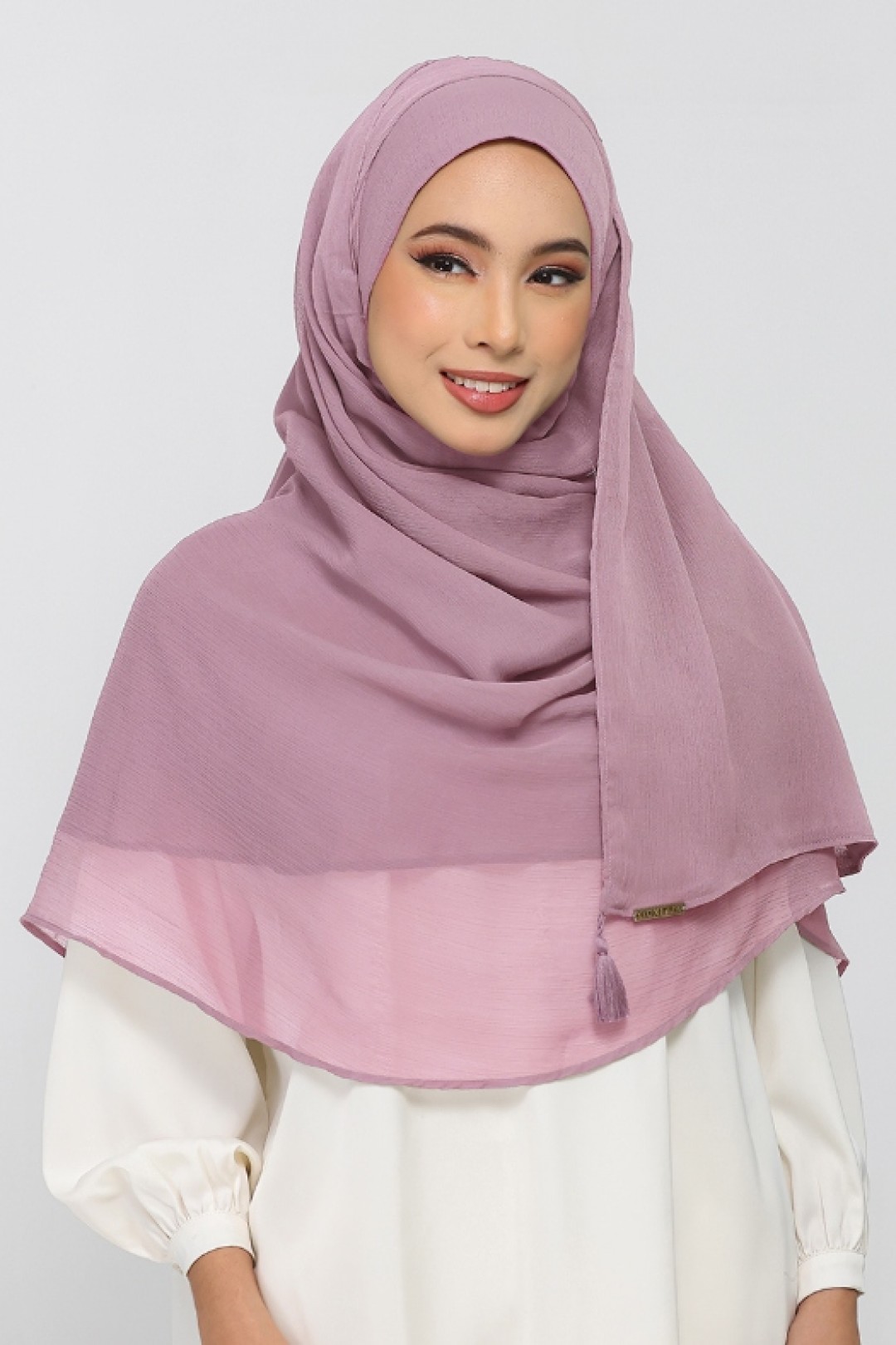 Elderberry - Plain Crinkled Chiffon