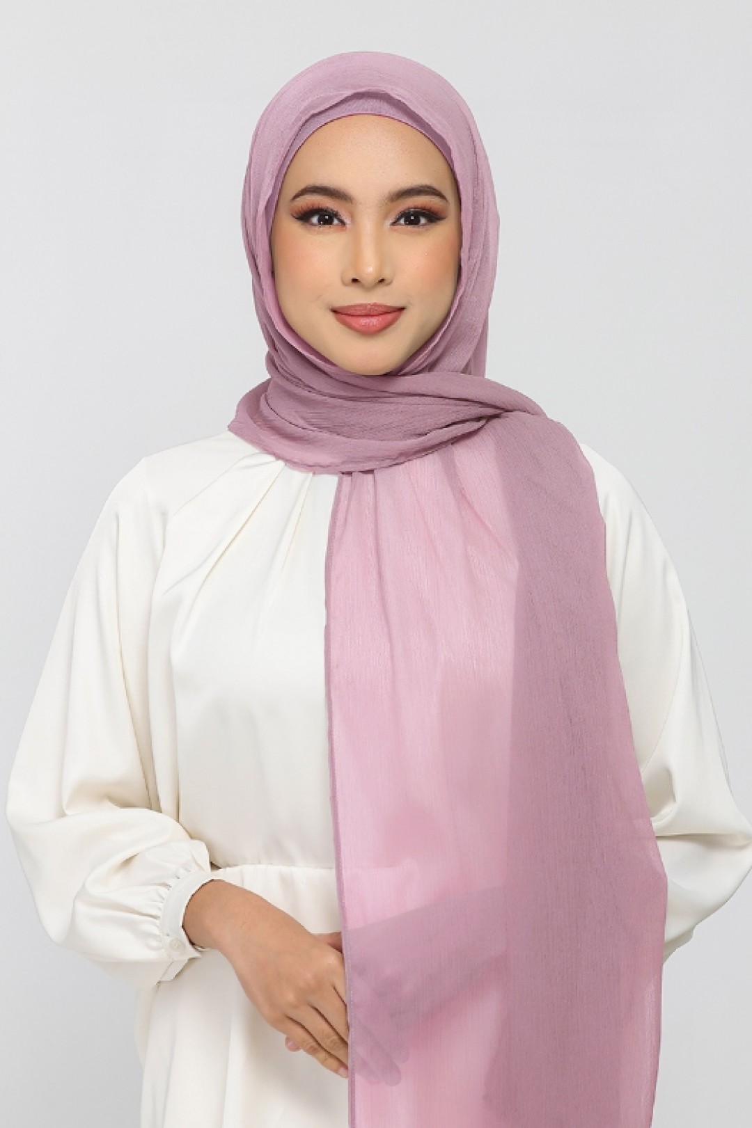 Elderberry - Plain Crinkled Chiffon