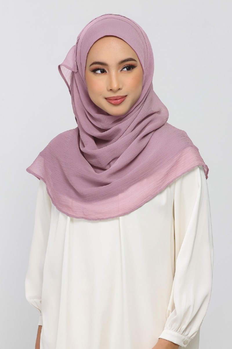 Elderberry - Plain Crinkled Chiffon