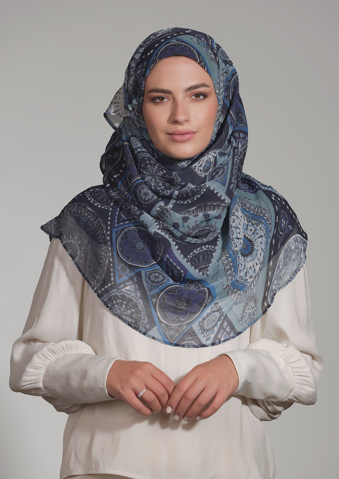 Ertugrul - Printed Crinkled Chiffon